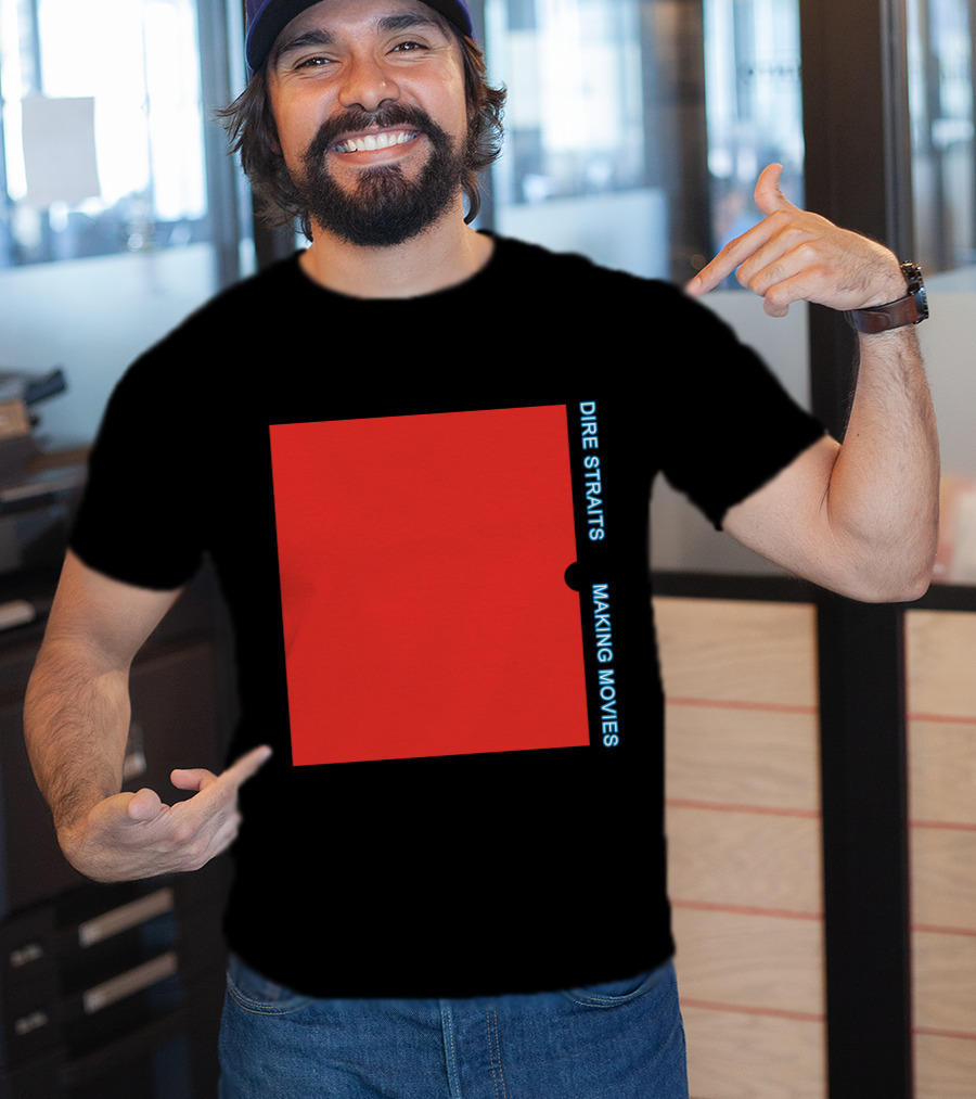Dire Straits Making Movies Album Cover Red Rectangle T-Shirt