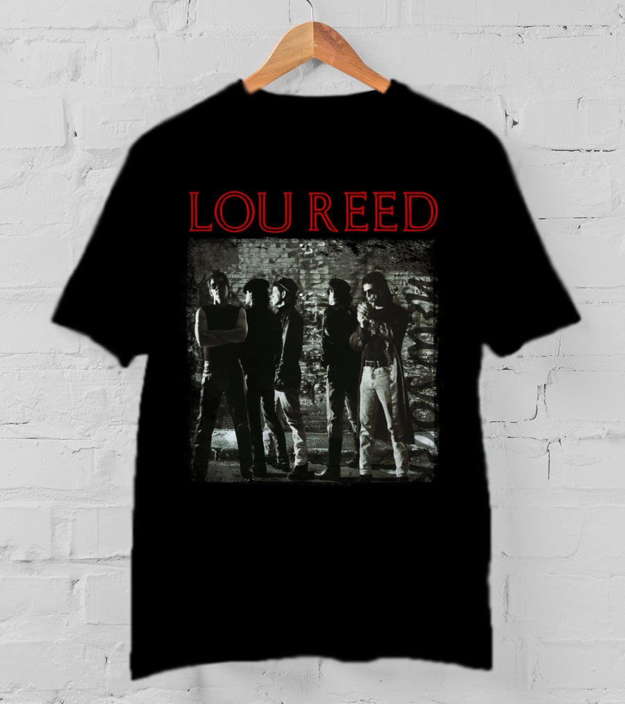 Lou Reed Vintage Band Photo Monochrome Style T-Shirt