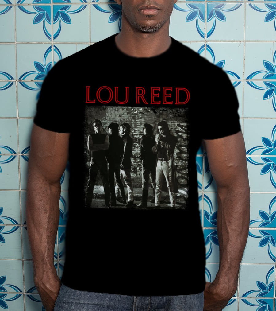 Lou Reed Vintage Band Photo Monochrome Style T-Shirt