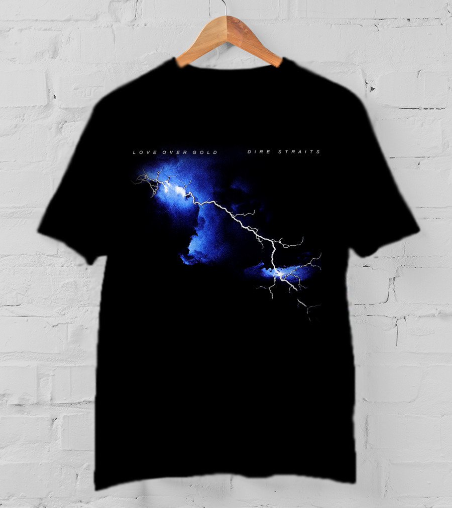 Dire Straits Love Over Gold Lightning Album T-Shirt