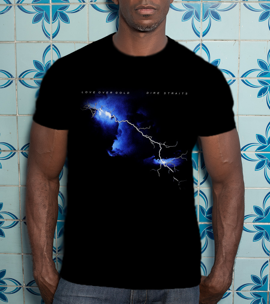 Dire Straits Love Over Gold Lightning Album T-Shirt