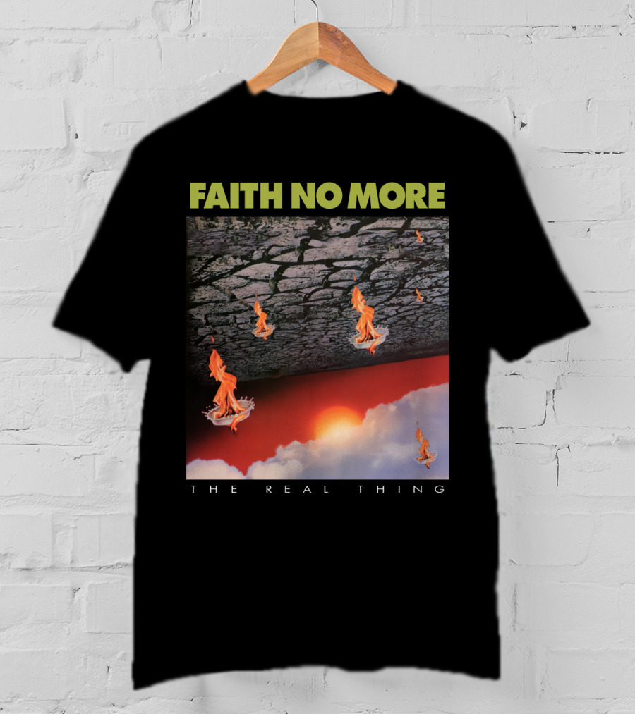 Faith No More The Real Thing Cracked Lava And Flames T-Shirt