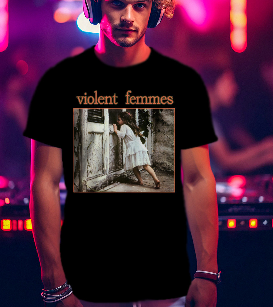 Violent Femmes Child Peeking Through Doorway Album Cover T-Shirt