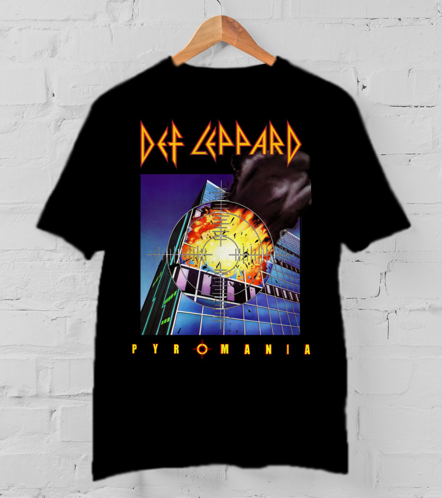 Def Leppard Pyromania Album Art Explosion Building Iconic T-Shirt