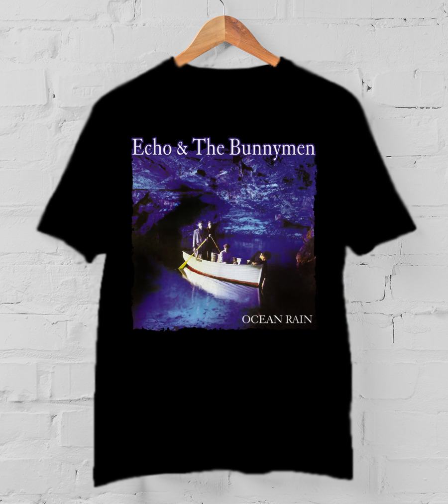 Echo And The Bunnymen Ocean Rain Blue Cave Boat Scene T-Shirt