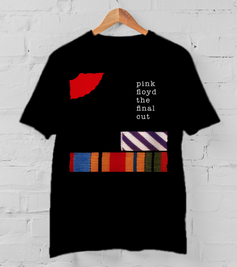 Pink Floyd The Final Cut Album Art With Military Ribbon And Black T-Shirt