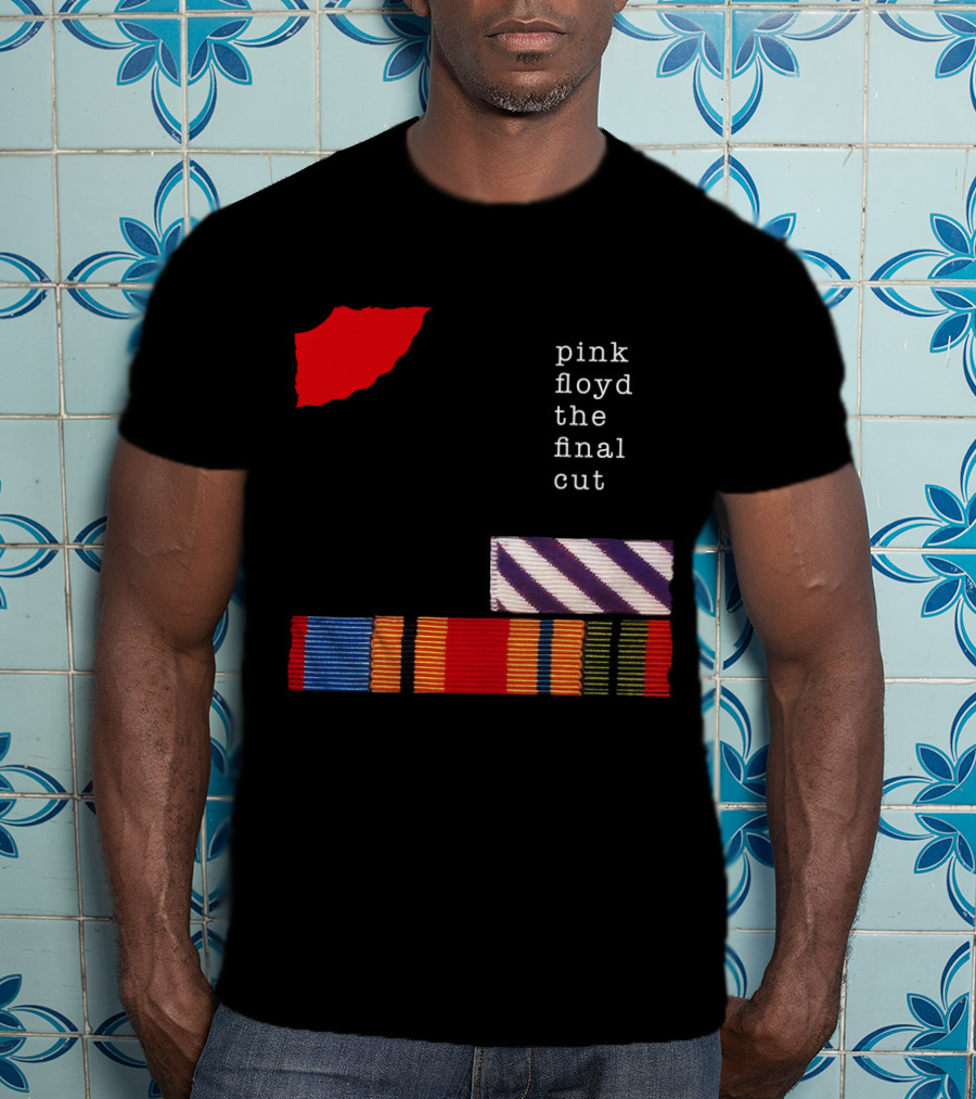 Pink Floyd The Final Cut Album Art With Military Ribbon And Black T-Shirt