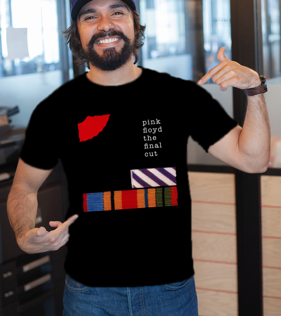 Pink Floyd The Final Cut Album Art With Military Ribbon And Black T-Shirt
