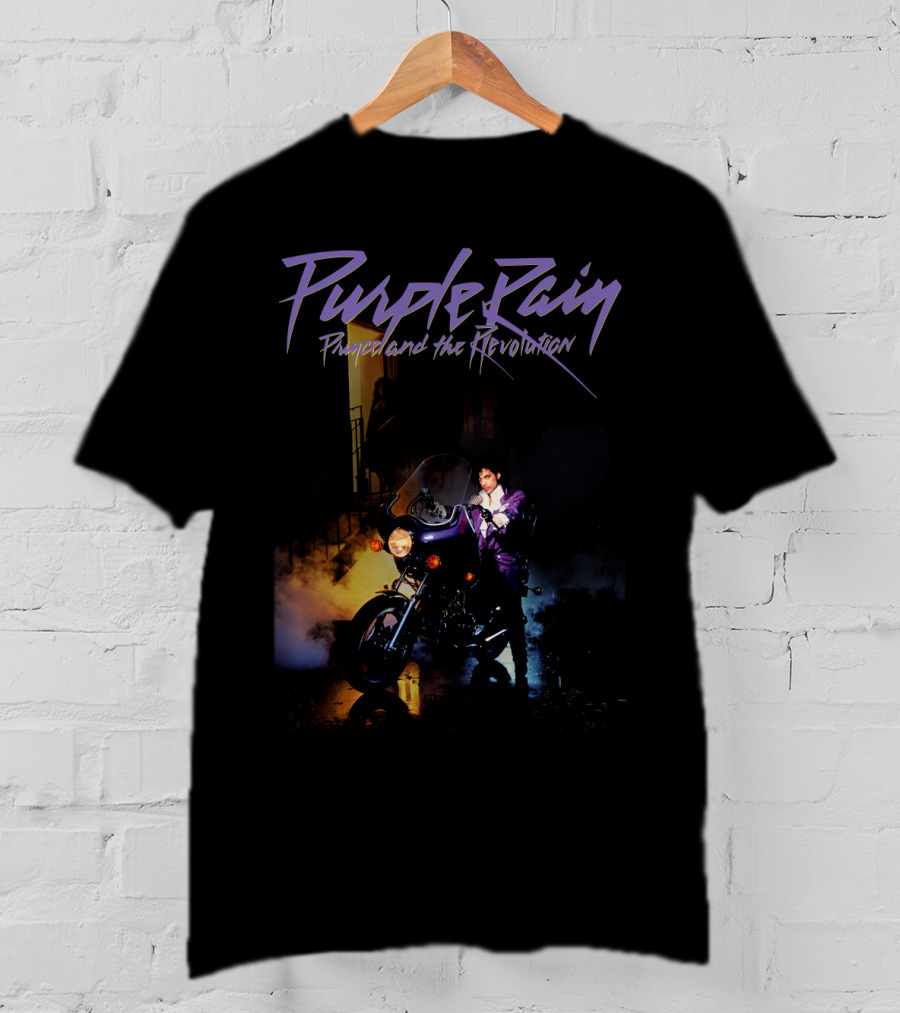 Purple Rain Prince And The Revolution Motorcycle Scene T-Shirt