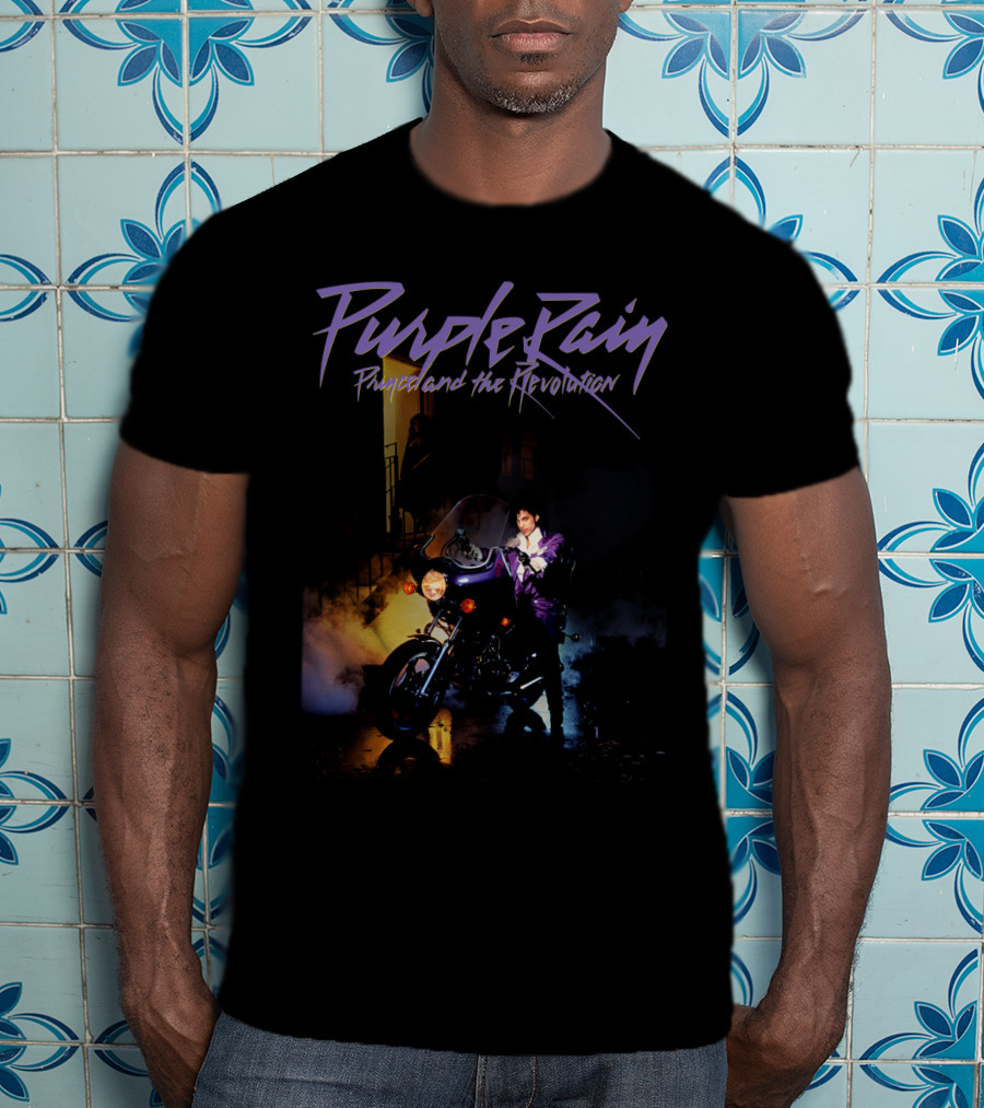 Purple Rain Prince And The Revolution Motorcycle Scene T-Shirt