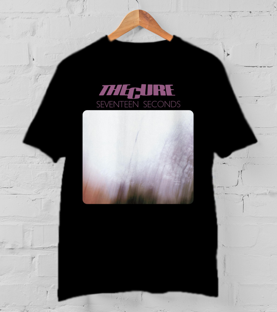 The Cure Seventeen Seconds Blurred Trees Album Cover T-Shirt