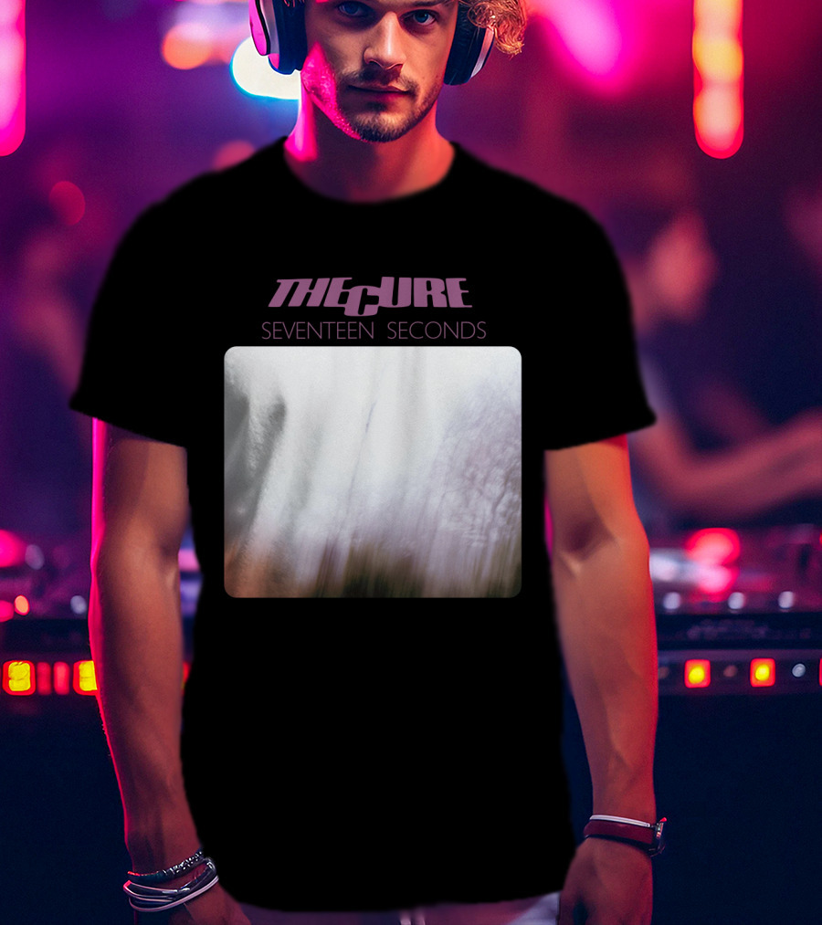 The Cure Seventeen Seconds Blurred Trees Album Cover T-Shirt