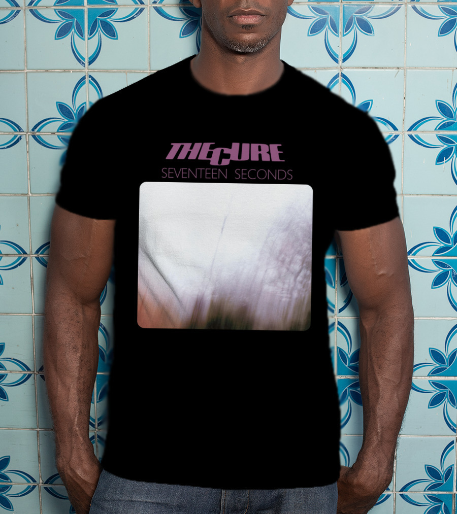 The Cure Seventeen Seconds Blurred Trees Album Cover T-Shirt