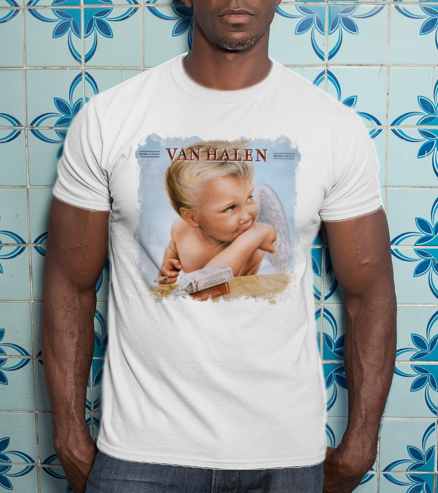 Van Halen 1984 Baby Angel Smoking Album Cover T-Shirt