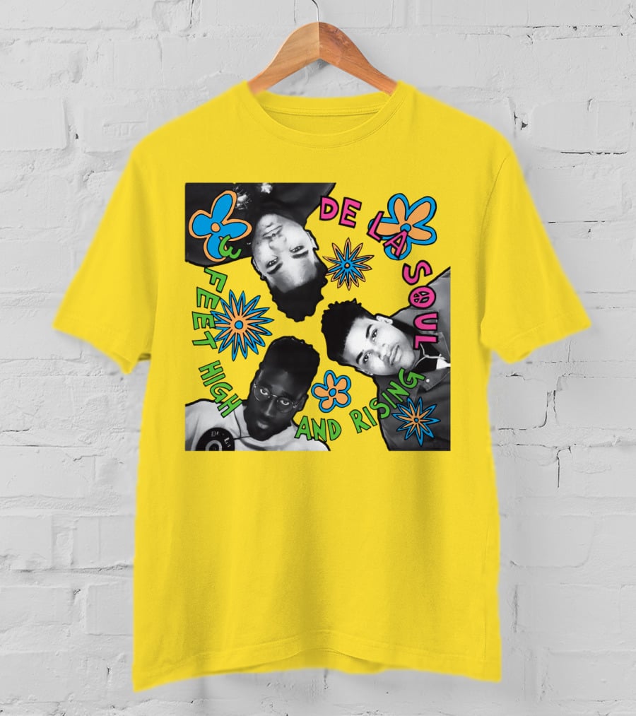 De La Soul 3 Feet High And Rising Psychedelic Flower T-Shirt