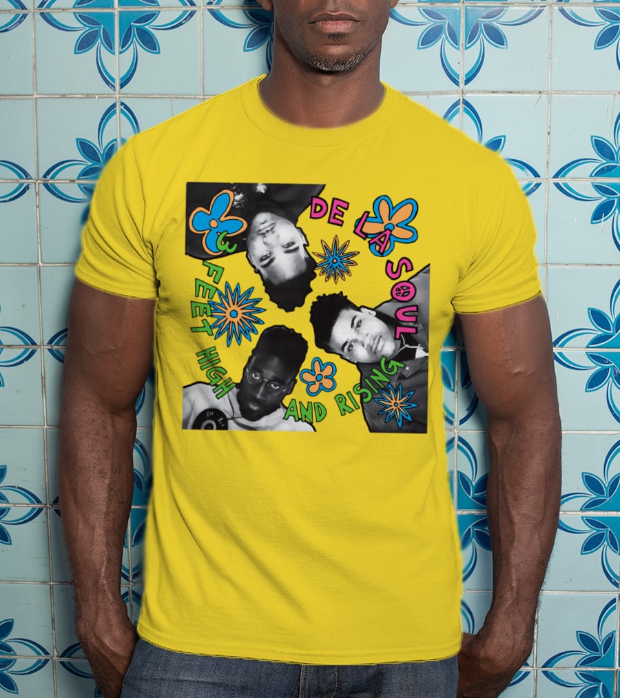 De La Soul 3 Feet High And Rising Psychedelic Flower T-Shirt