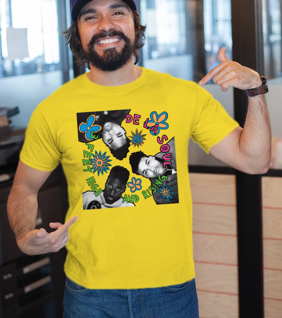 De La Soul 3 Feet High And Rising Psychedelic Flower T-Shirt