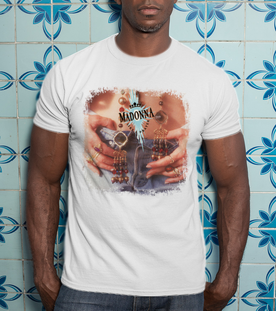 Madonna Like A Prayer Jewelry And Denim Iconic Style Fashion T-Shirt