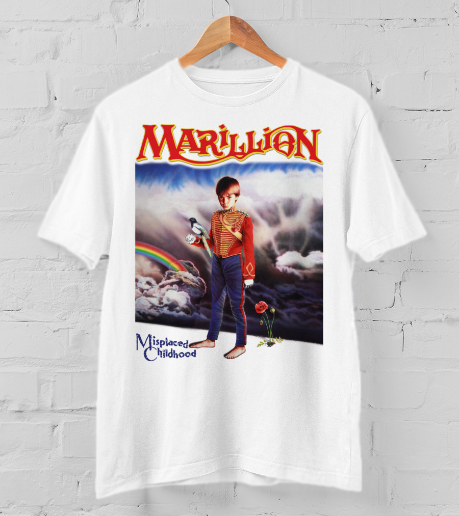 Marillion Misplaced Childhood Rainbow Cloudy Sky Soldier Boy T-Shirt