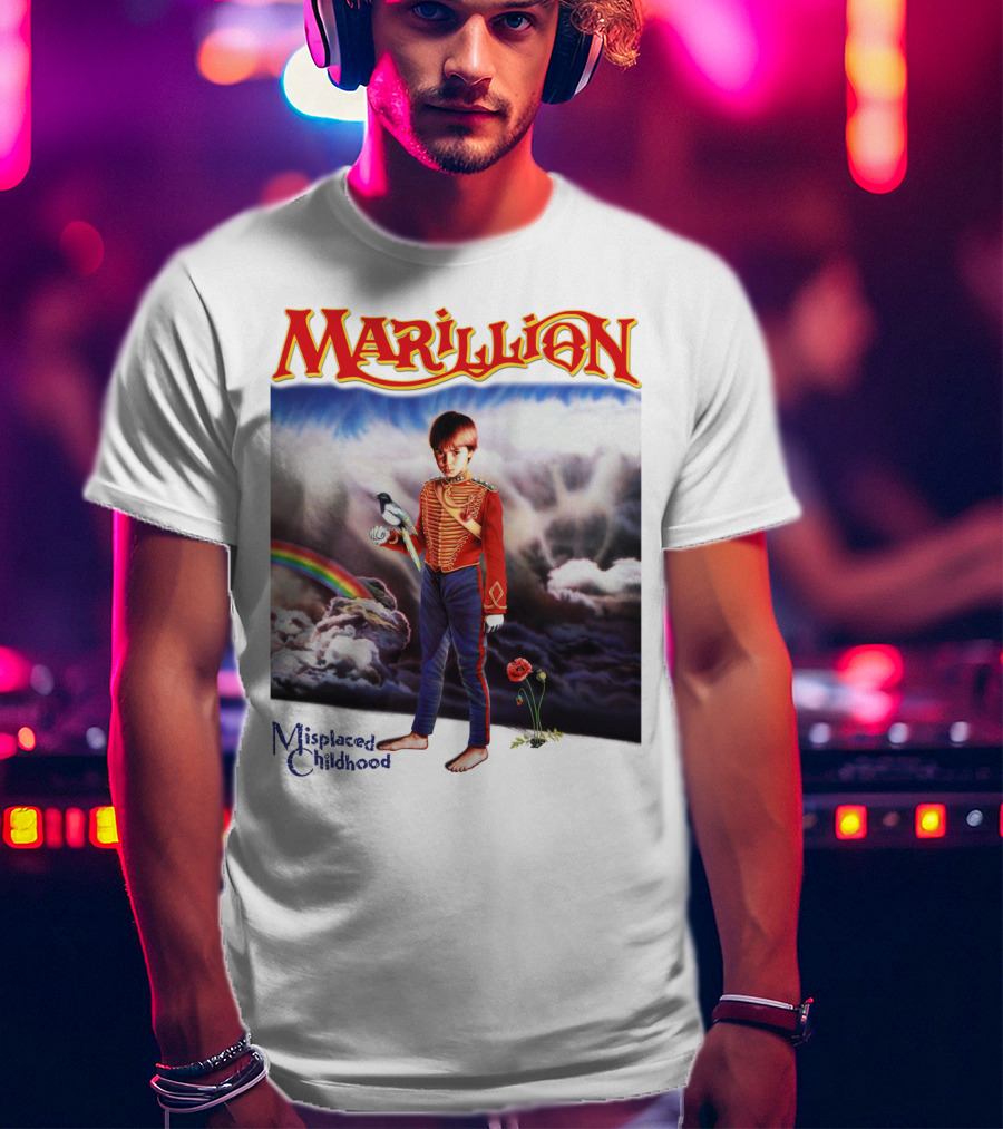 Marillion Misplaced Childhood Rainbow Cloudy Sky Soldier Boy T-Shirt
