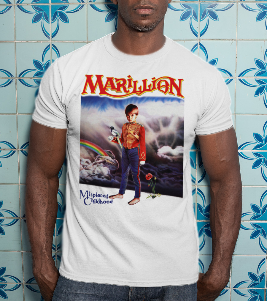 Marillion Misplaced Childhood Rainbow Cloudy Sky Soldier Boy T-Shirt