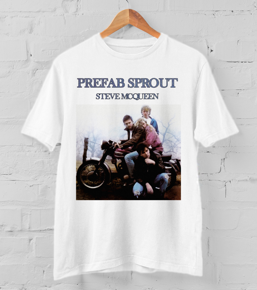 Prefab Sprout Steve McQueen Motorcycle Group Image T-Shirt