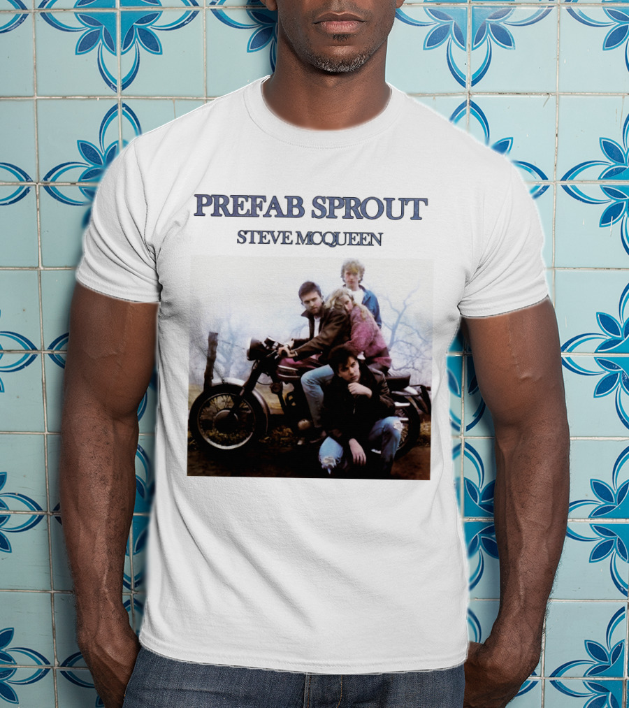 Prefab Sprout Steve McQueen Motorcycle Group Image T-Shirt
