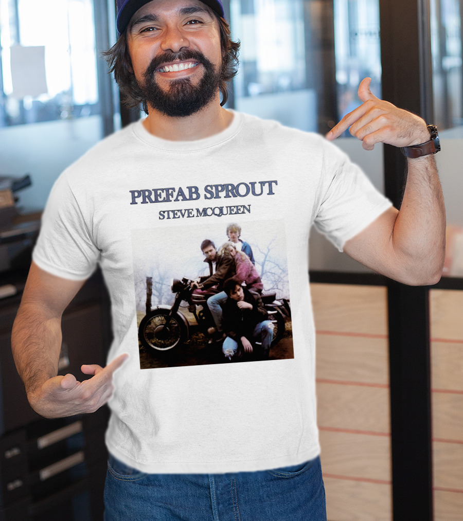 Prefab Sprout Steve McQueen Motorcycle Group Image T-Shirt