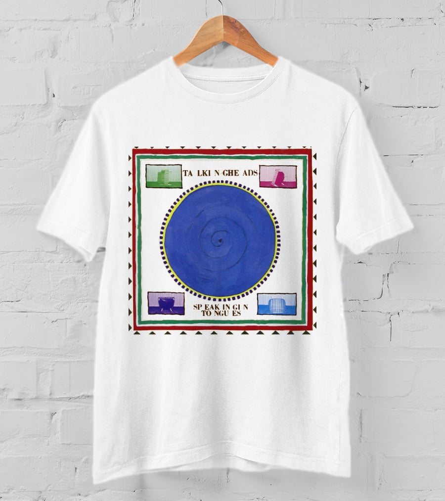 Talking Heads Speaking In Tongues Album Spiral Squares T-Shirt