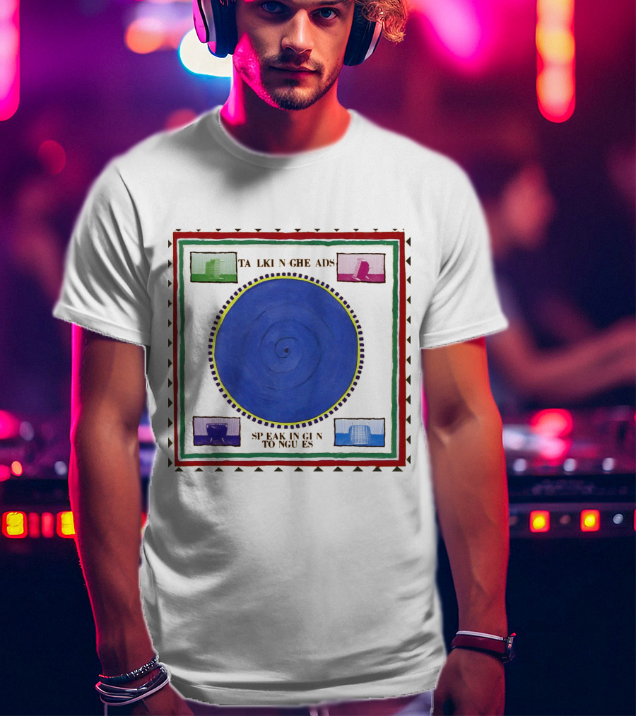 Talking Heads Speaking In Tongues Album Spiral Squares T-Shirt