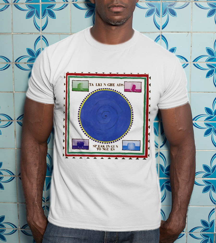Talking Heads Speaking In Tongues Album Spiral Squares T-Shirt