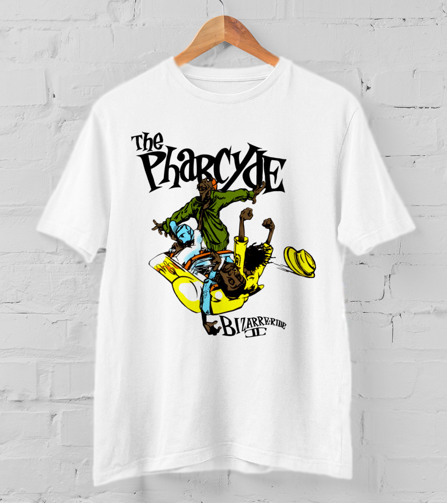 The Pharcyde Bizarre Ride Ii Cartoon Characters On Yellow Car T-Shirt