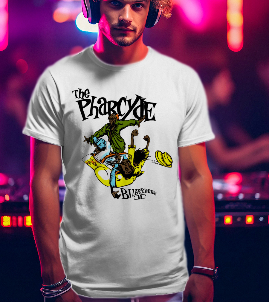 The Pharcyde Bizarre Ride Ii Cartoon Characters On Yellow Car T-Shirt