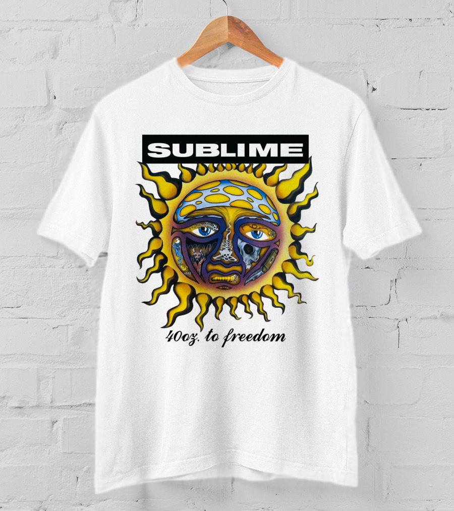 Sublime 40 Oz To Freedom Sun Face T-Shirt
