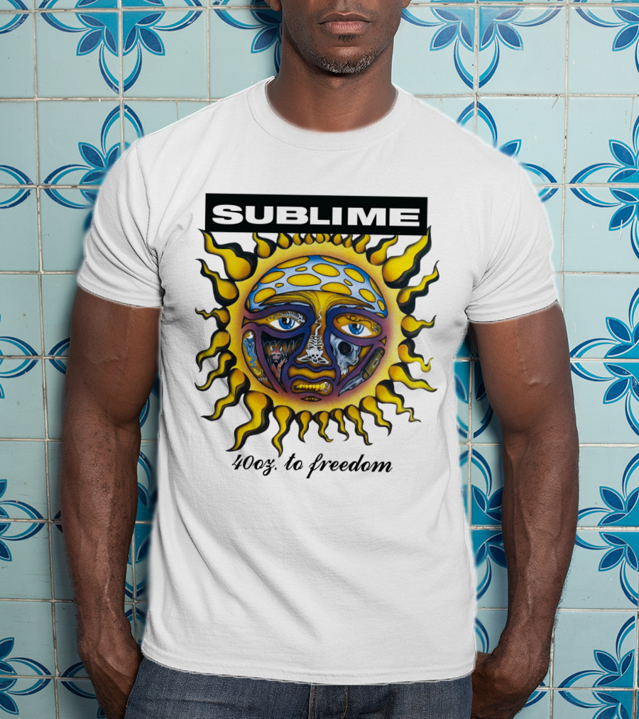 Sublime 40 Oz To Freedom Sun Face T-Shirt