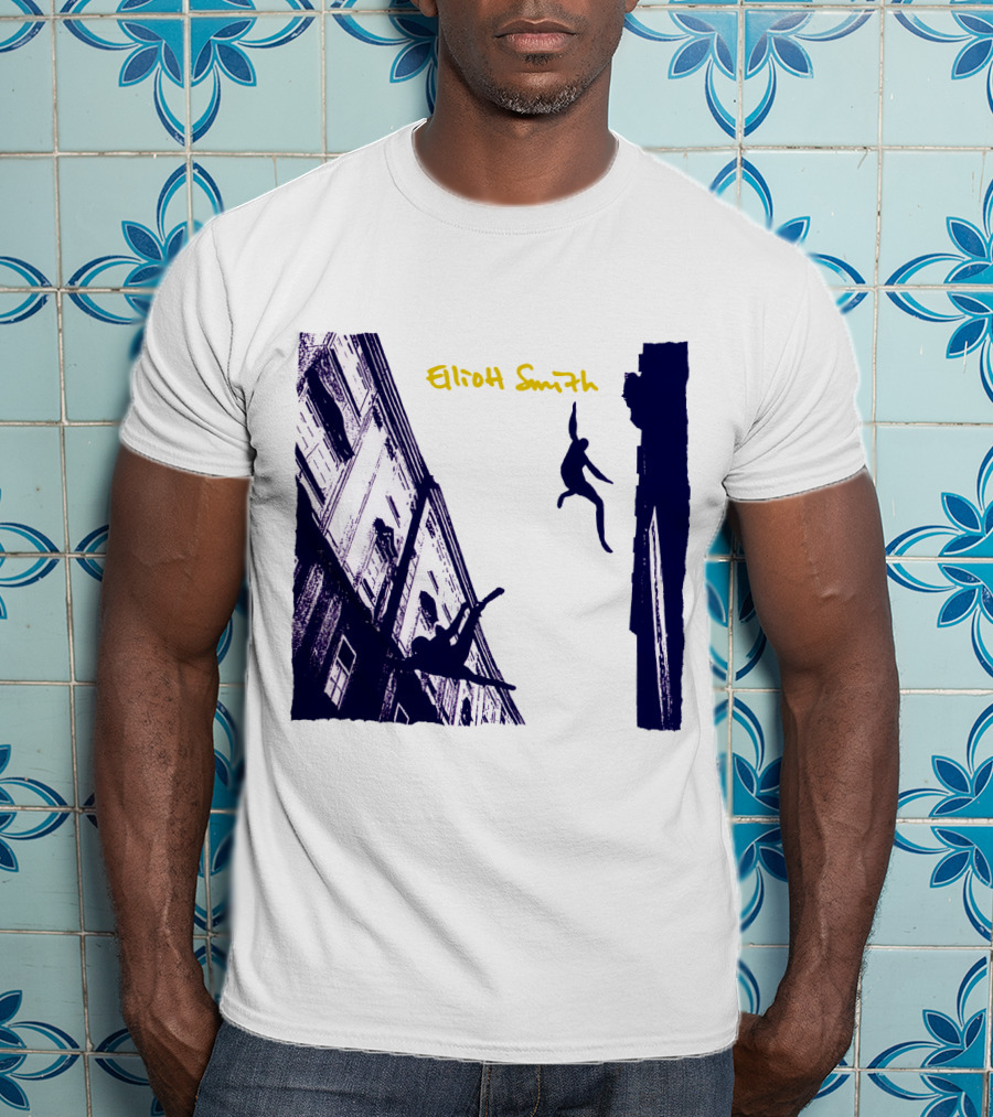 Elliott Smith Leaping Figures Urban Scene T-Shirt