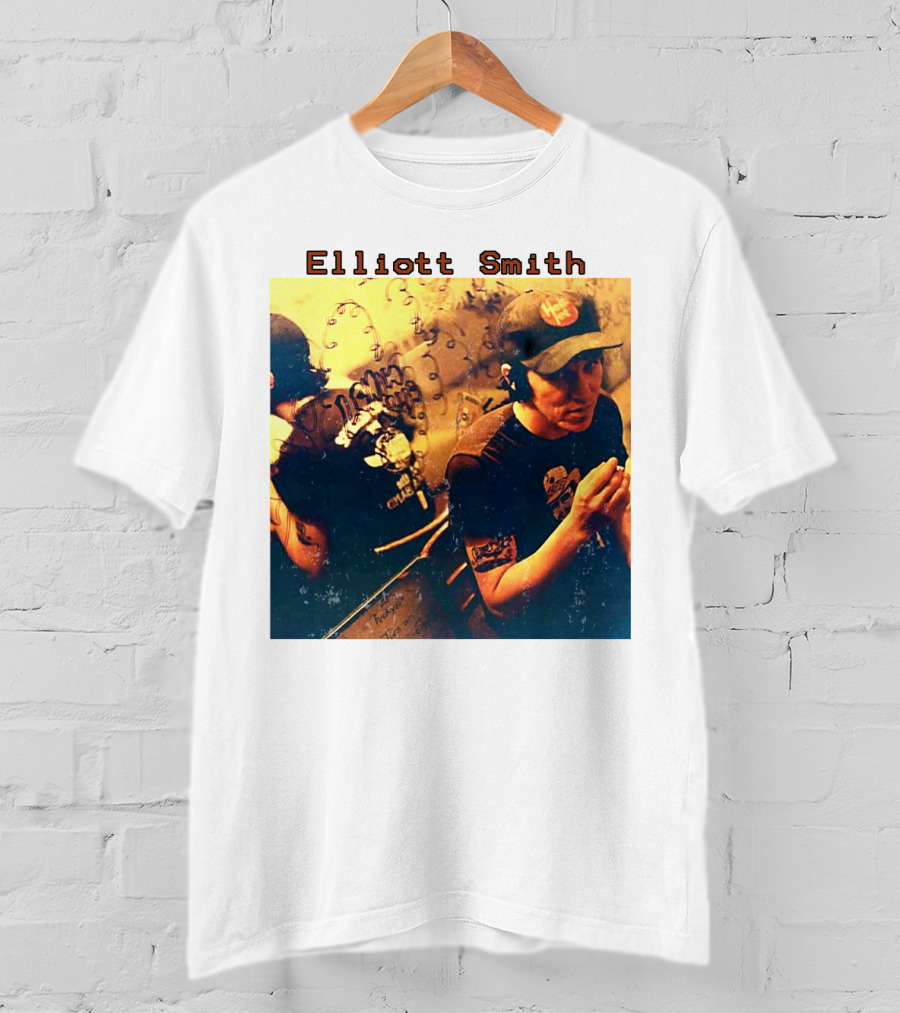 Elliott Smith Mirror Reflection Musician Image T-Shirt