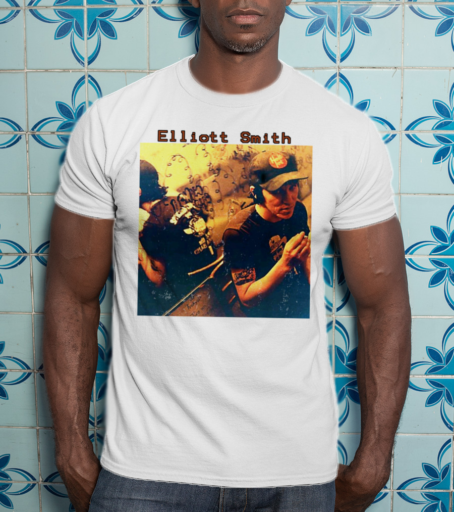Elliott Smith Mirror Reflection Musician Image T-Shirt