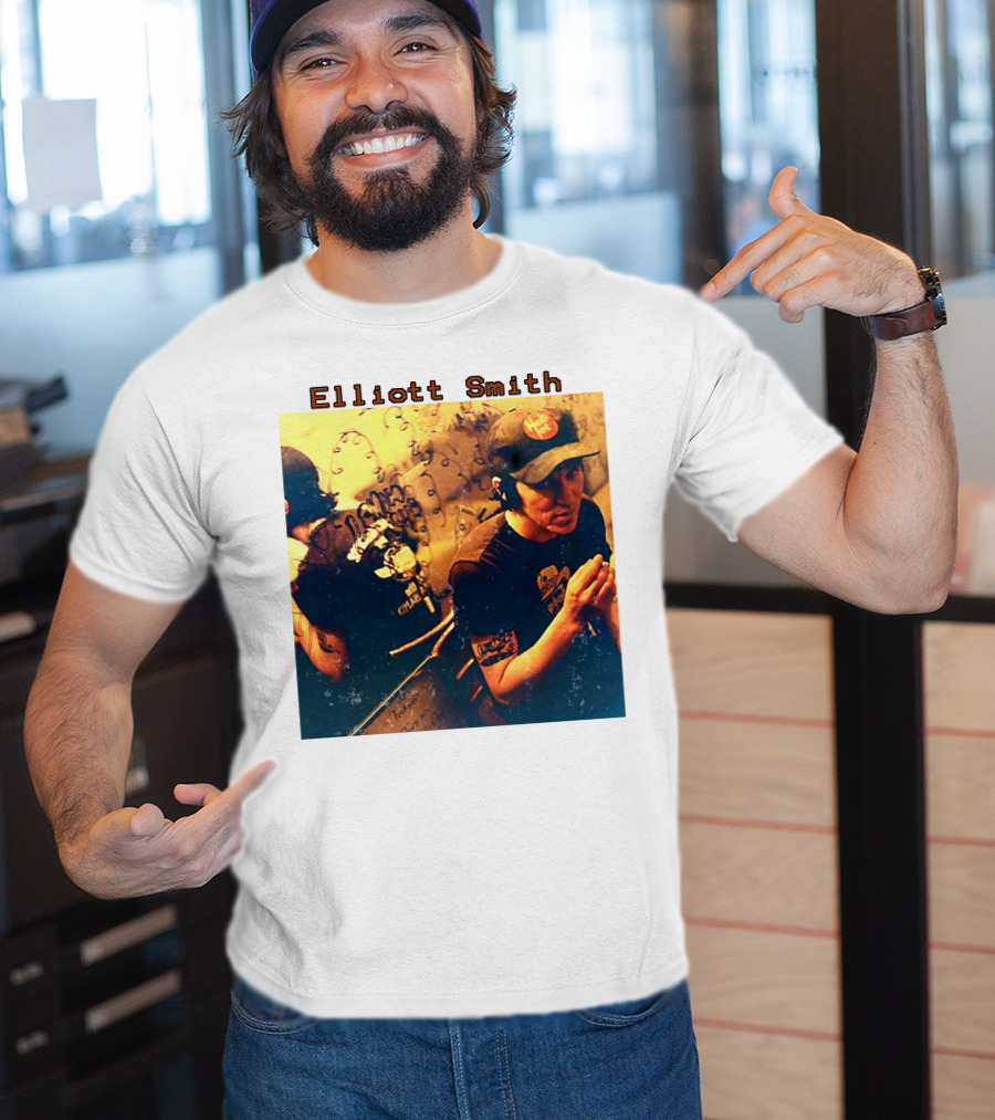 Elliott Smith Mirror Reflection Musician Image T-Shirt