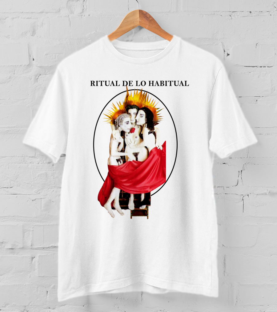 Jane's Addiction Ritual De Lo Habitual Album Cover With Red Draped Figures And Sunburst Halo T-Shirt
