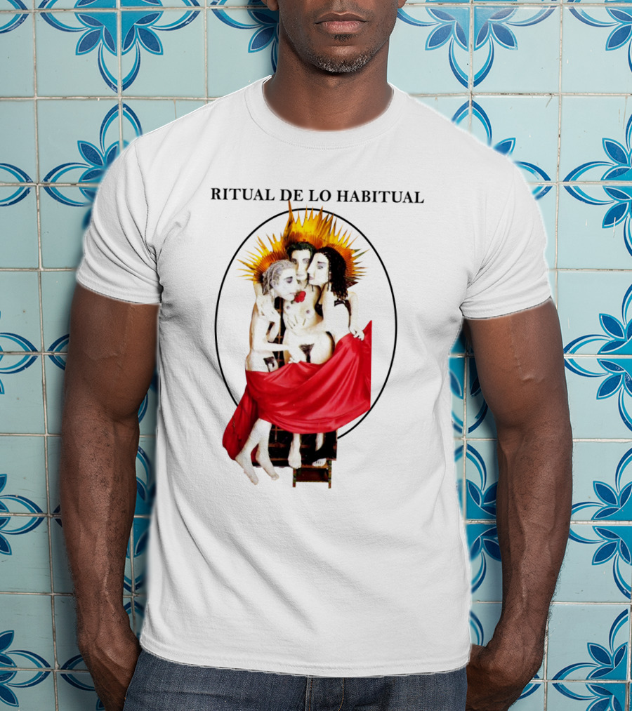 Jane's Addiction Ritual De Lo Habitual Album Cover With Red Draped Figures And Sunburst Halo T-Shirt