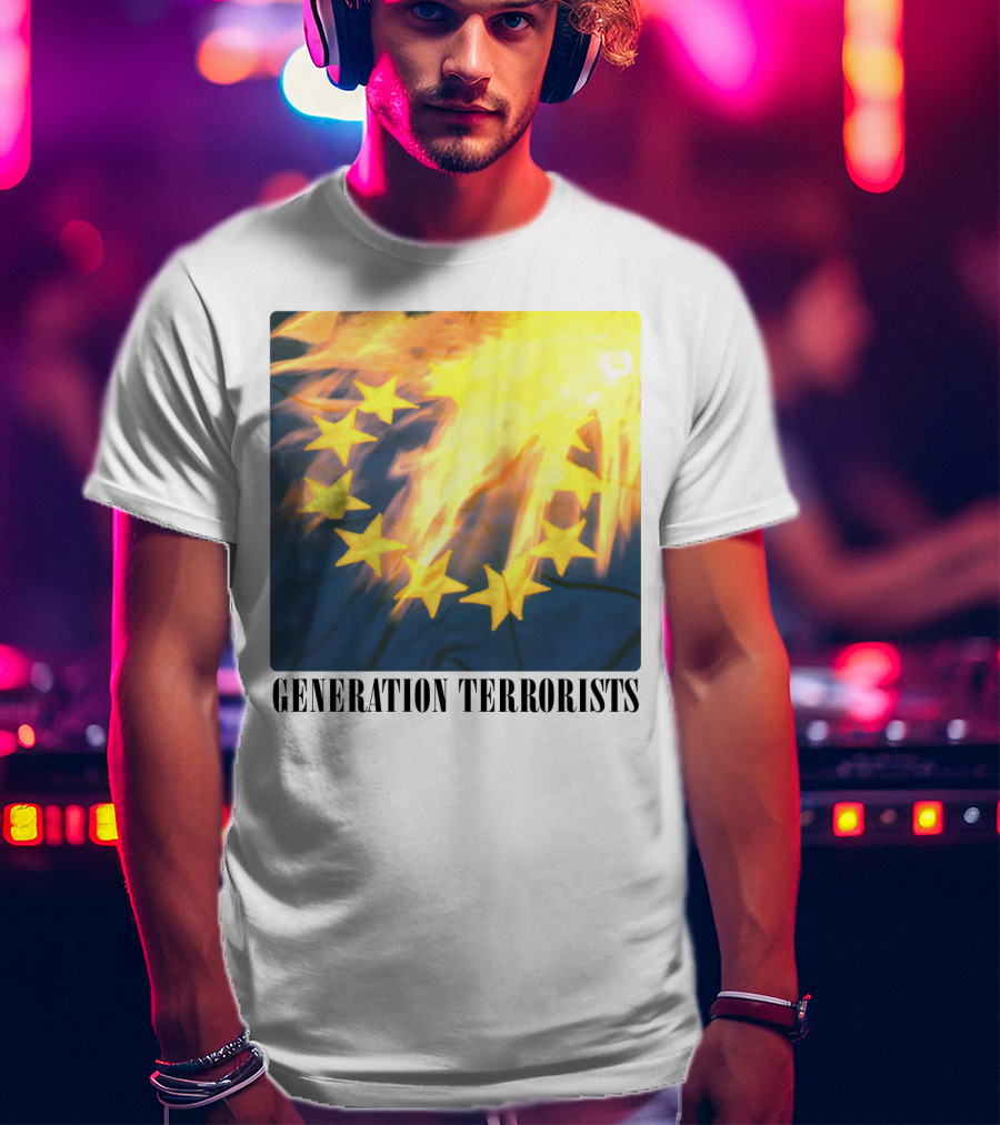 Manic Street Preachers Generation Terrorists European Flag Burning T-Shirt