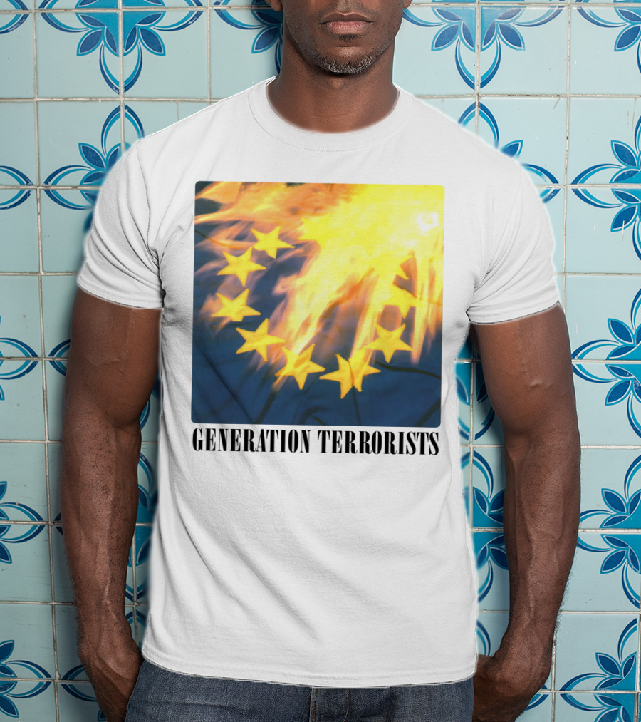 Manic Street Preachers Generation Terrorists European Flag Burning T-Shirt