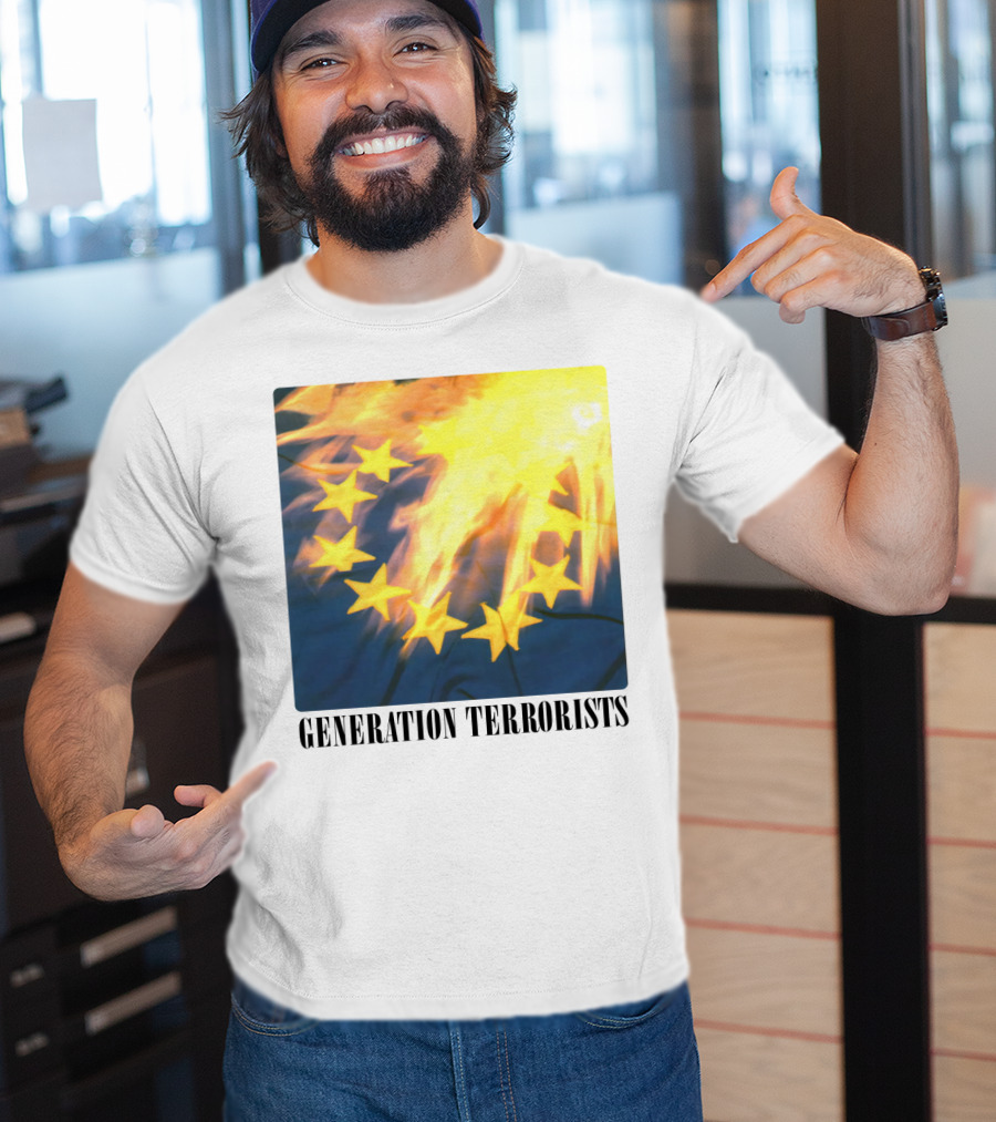 Manic Street Preachers Generation Terrorists European Flag Burning T-Shirt
