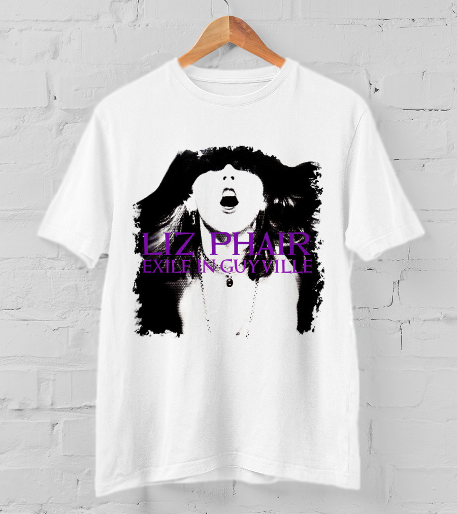Liz Phair Exile In Guyville Bold Monochrome Portrait With Necklace T-Shirt