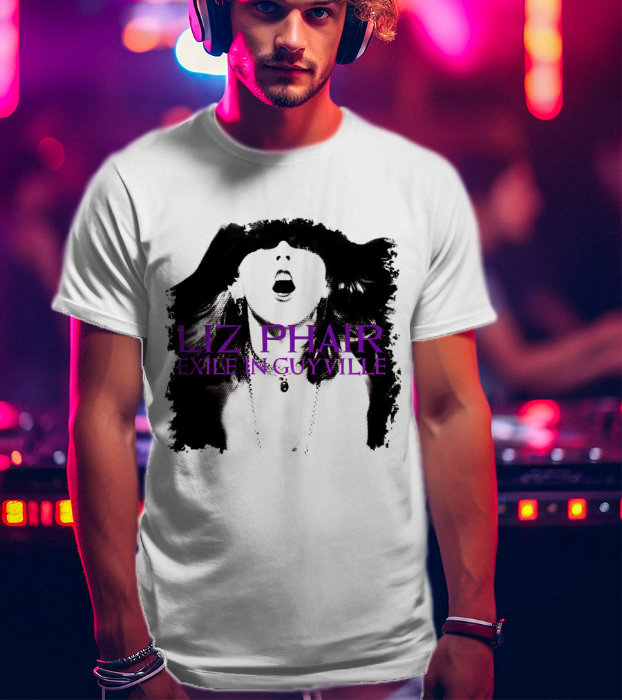 Liz Phair Exile In Guyville Bold Monochrome Portrait With Necklace T-Shirt