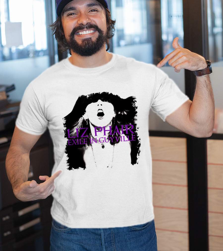 Liz Phair Exile In Guyville Bold Monochrome Portrait With Necklace T-Shirt
