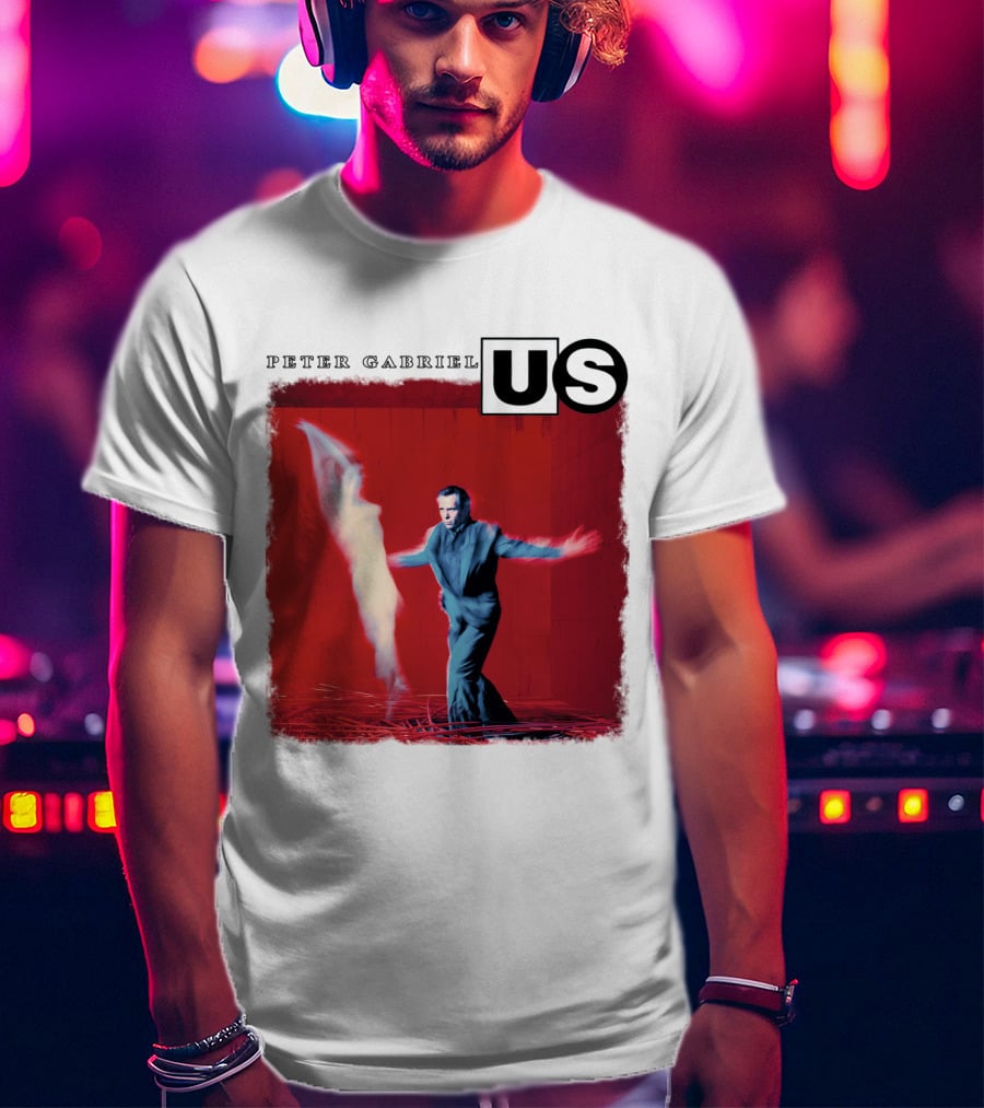 Peter Gabriel Us Album Cover Red Background Dance Image T-Shirt