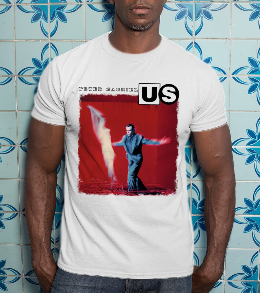 Peter Gabriel Us Album Cover Red Background Dance Image T-Shirt