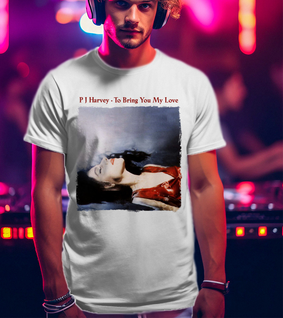 PJ Harvey To Bring You My Love Album Art Floating Woman In Red T-Shirt